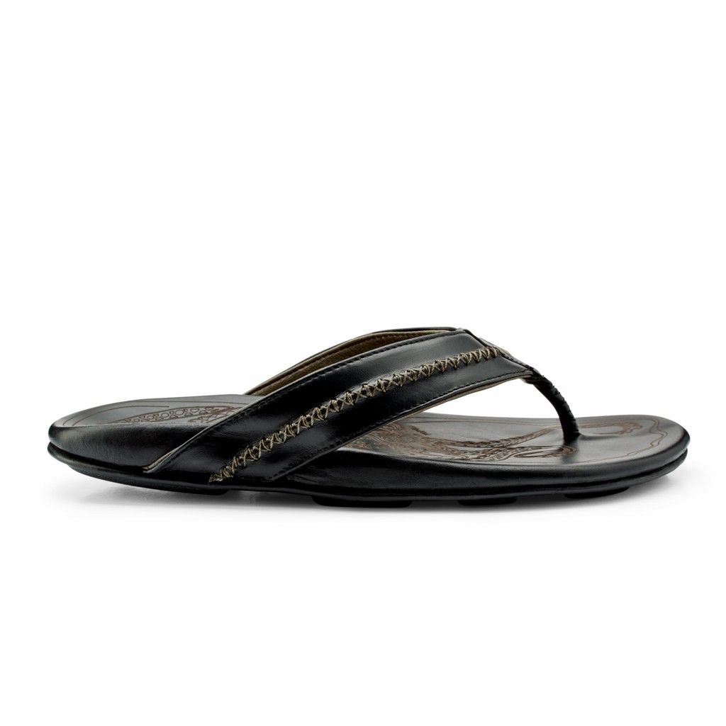 Olukai Men's Mea Ola Flip Flop - Black US695-801